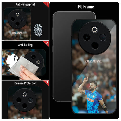 Vivo T4 5G Premium Acrylic Shockproof Glass Back Case (Virat Kohli)