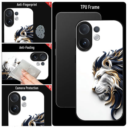 Vivo V60 5G Premium Acrylic Shockproof Glass Back Case (King’s Flow)