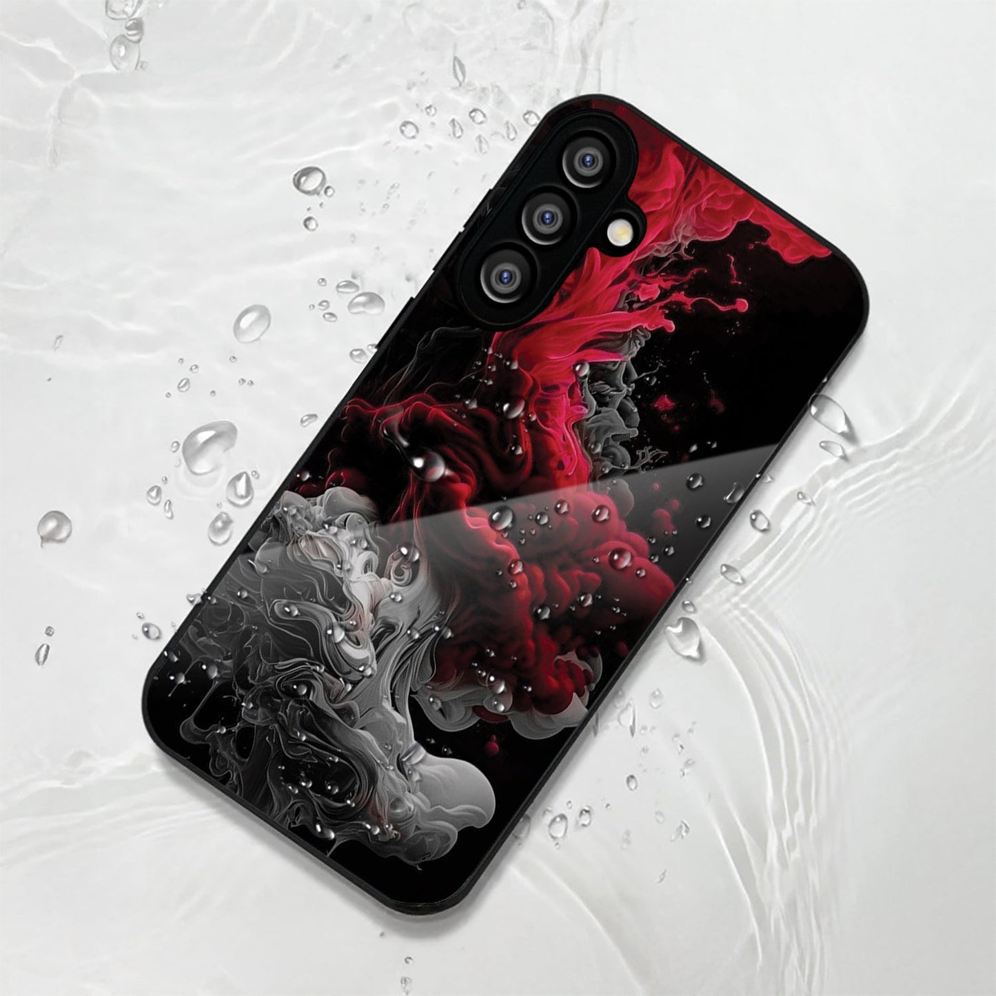 Samsung Galaxy A56 Premium Acrylic Shockproof Glass Back Case (Infernal Drift)