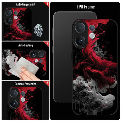 Vivo V60 5G Premium Acrylic Shockproof Glass Back Case (Infernal Drift)