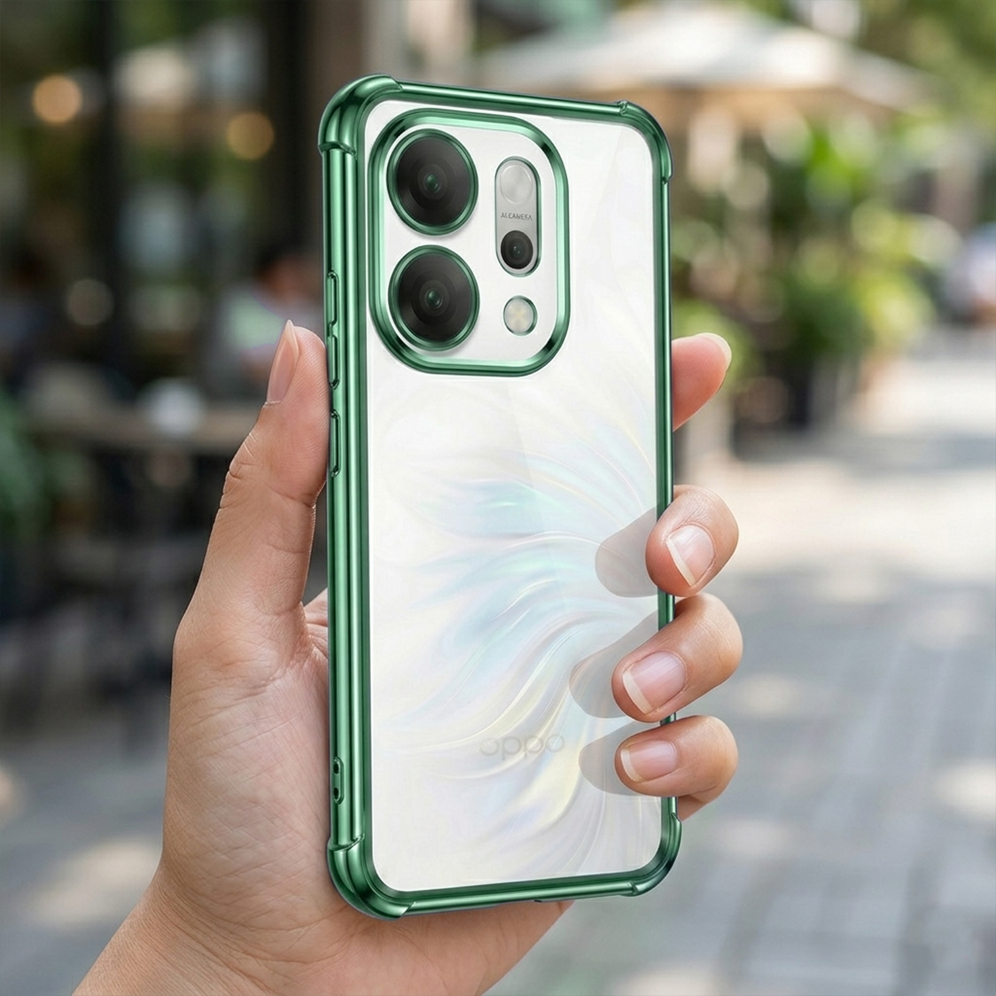 Oppo Reno 14 Pro 5G Anti-Yellow Electroplating Transparent Airbags Case