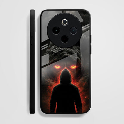 Vivo T4 5G Premium Acrylic Shockproof Glass Back Case (Dark Flame)