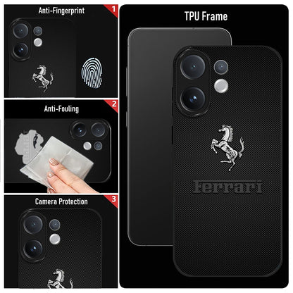 Vivo V60 5G Premium Acrylic Shockproof Glass Back Case (Ferrari Carbon Fiber)