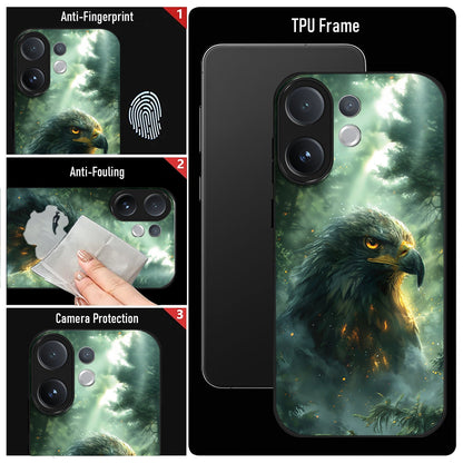 Vivo V60 5G Premium Acrylic Shockproof Glass Back Case (Eagle Case)