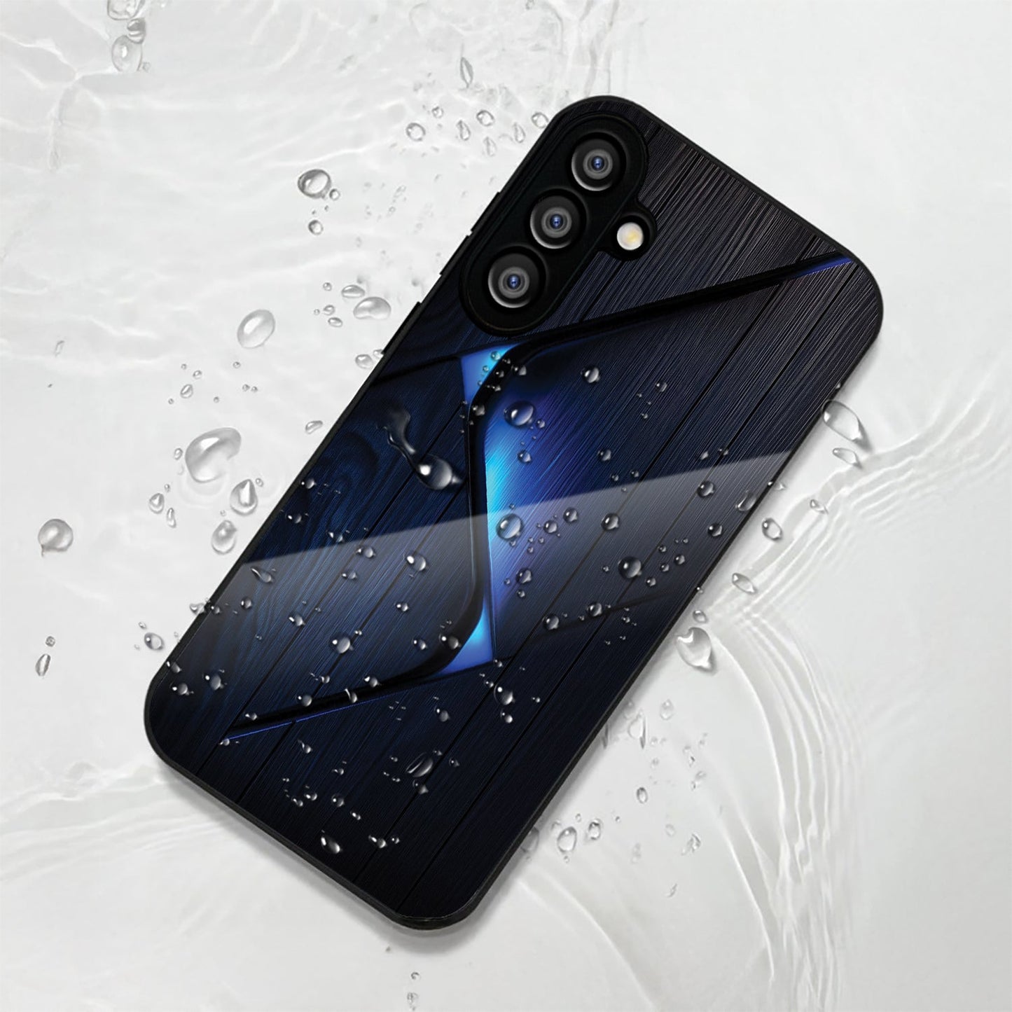 Samsung Galaxy A36 5G Premium Acrylic Shockproof Glass Back Case (Blue Gradient)