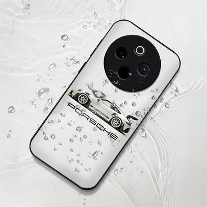 Vivo T4 5G Premium Acrylic Shockproof Glass Back Case (White Porsche)