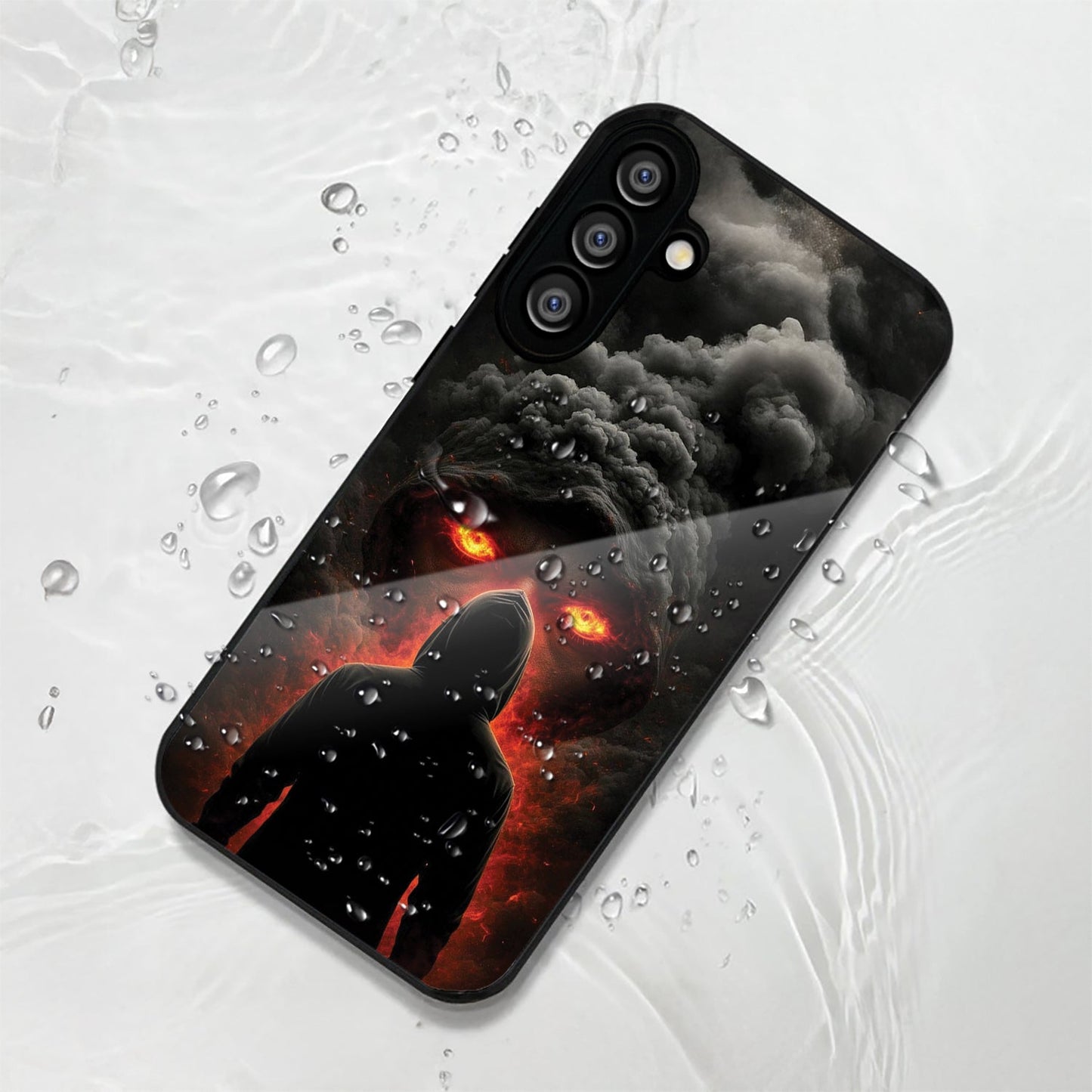 Samsung Galaxy A36 5G Premium Acrylic Shockproof Glass Back Case (Dark Flame)