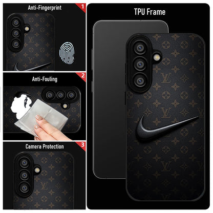 Samsung Galaxy A56 Premium Acrylic Shockproof Glass Back Case (Luxury Pattern)