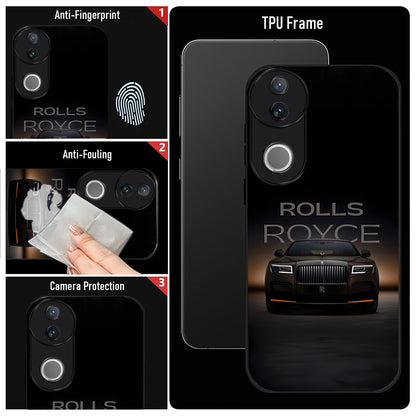 Vivo V50 5G Premium Acrylic Shockproof Glass Back Case (Rolls Royce)