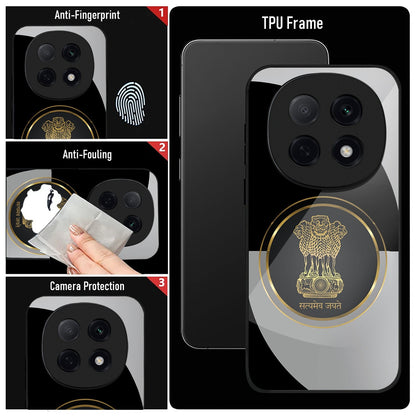 OPPO F29 Pro 5G Premium Acrylic Shockproof Glass Back Case (Satyamev Noir)