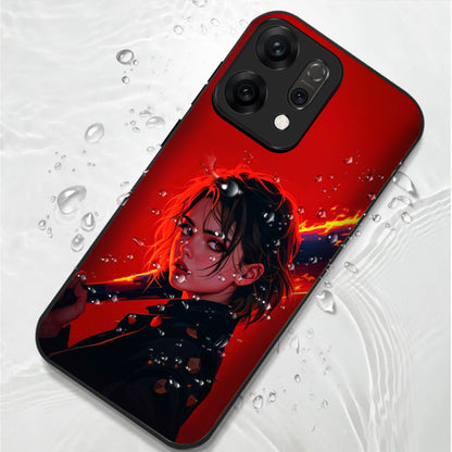 Oppo Reno 14 5G Premium Acrylic Shockproof Glass Back Case (Flame Case)