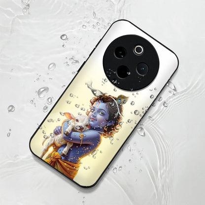 Vivo T4 5G Premium Acrylic Shockproof Glass Back Case (Cute Krishna)