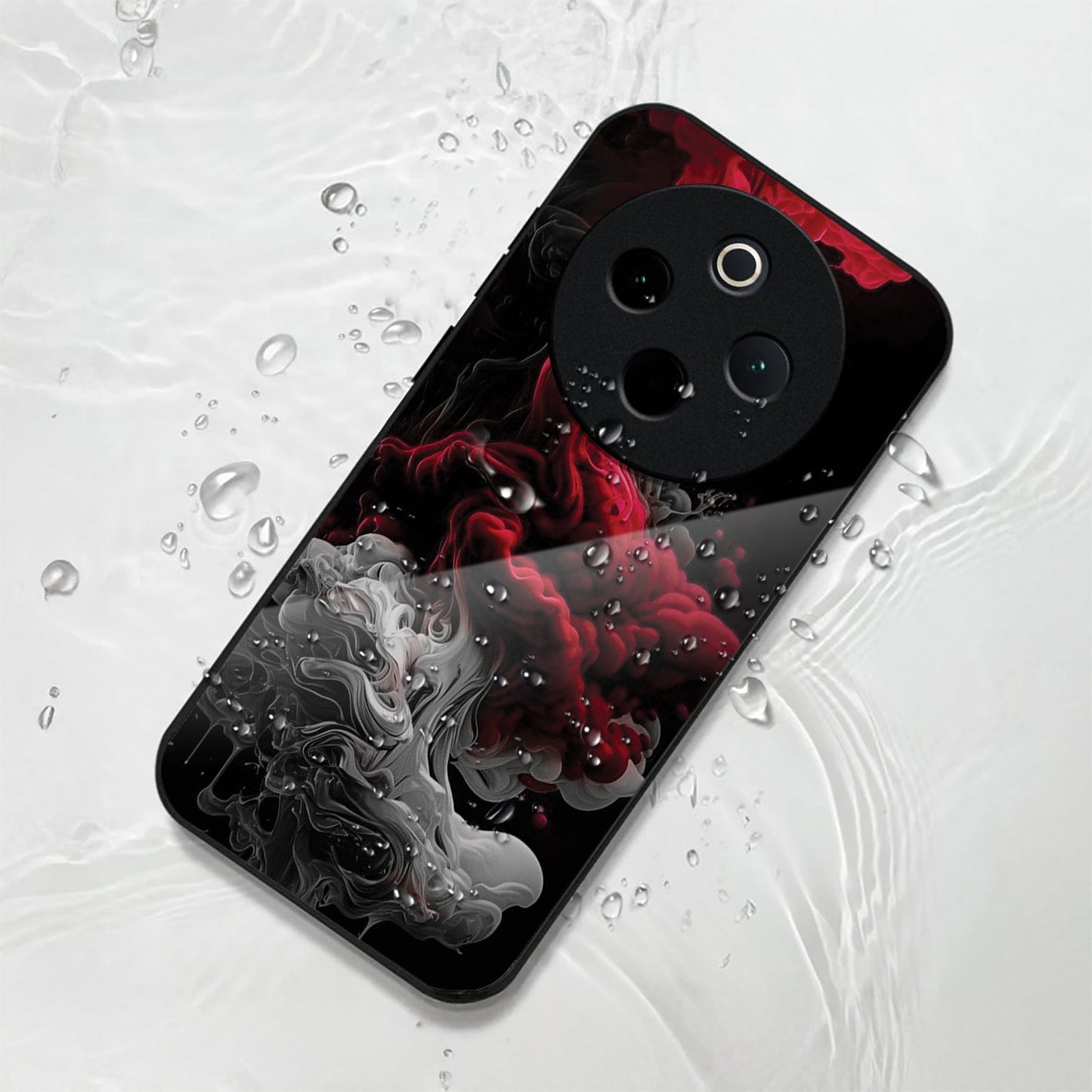 Vivo T4 5G Premium Acrylic Shockproof Glass Back Case (Infernal Drift)