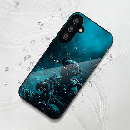 Samsung Galaxy A36 5G Premium Acrylic Shockproof Glass Back Case (Soldier Case)