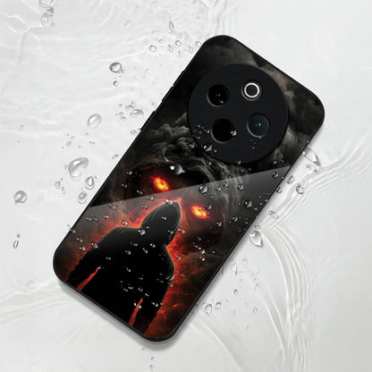 Vivo T4 5G Premium Acrylic Shockproof Glass Back Case (Dark Flame)