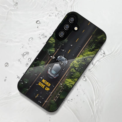 Samsung Galaxy A36 5G Premium Acrylic Shockproof Glass Back Case (Road Never Give Up)