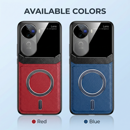 Vivo V40e 5G Premium Magsafe Magnetic Leather Lens Protective Case