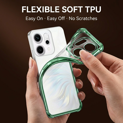 Oppo Reno 14 Pro 5G Anti-Yellow Electroplating Transparent Airbags Case