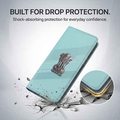 Motorola Edge 60 Fusion 5G Satyamev Jayate 3D Emblem Magnetic Flip Wallet Case