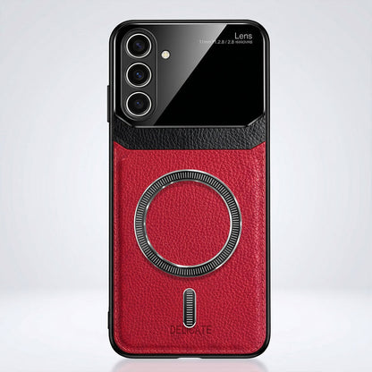 Samsung Galaxy A34 5G Premium Magsafe Magnetic Leather Lens Protective Case