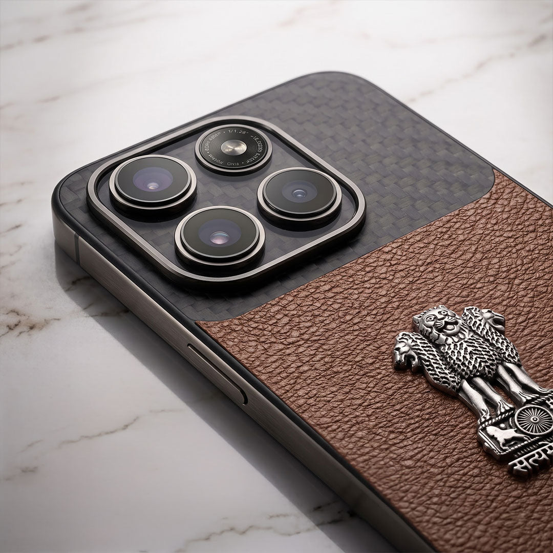 Motorola Edge 60 Pro 5g Satyamev Jayate Carbon Fiber Leather Hybrid Phone Case