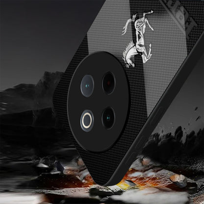 Vivo T4 5G Premium Acrylic Shockproof Glass Back Case (Ferrari Carbon Fiber)