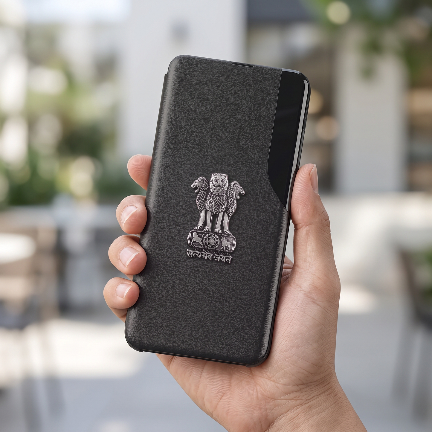 Vivo T3 Pro 5G Satyamev Jayate Half Window Leather Flip Case
