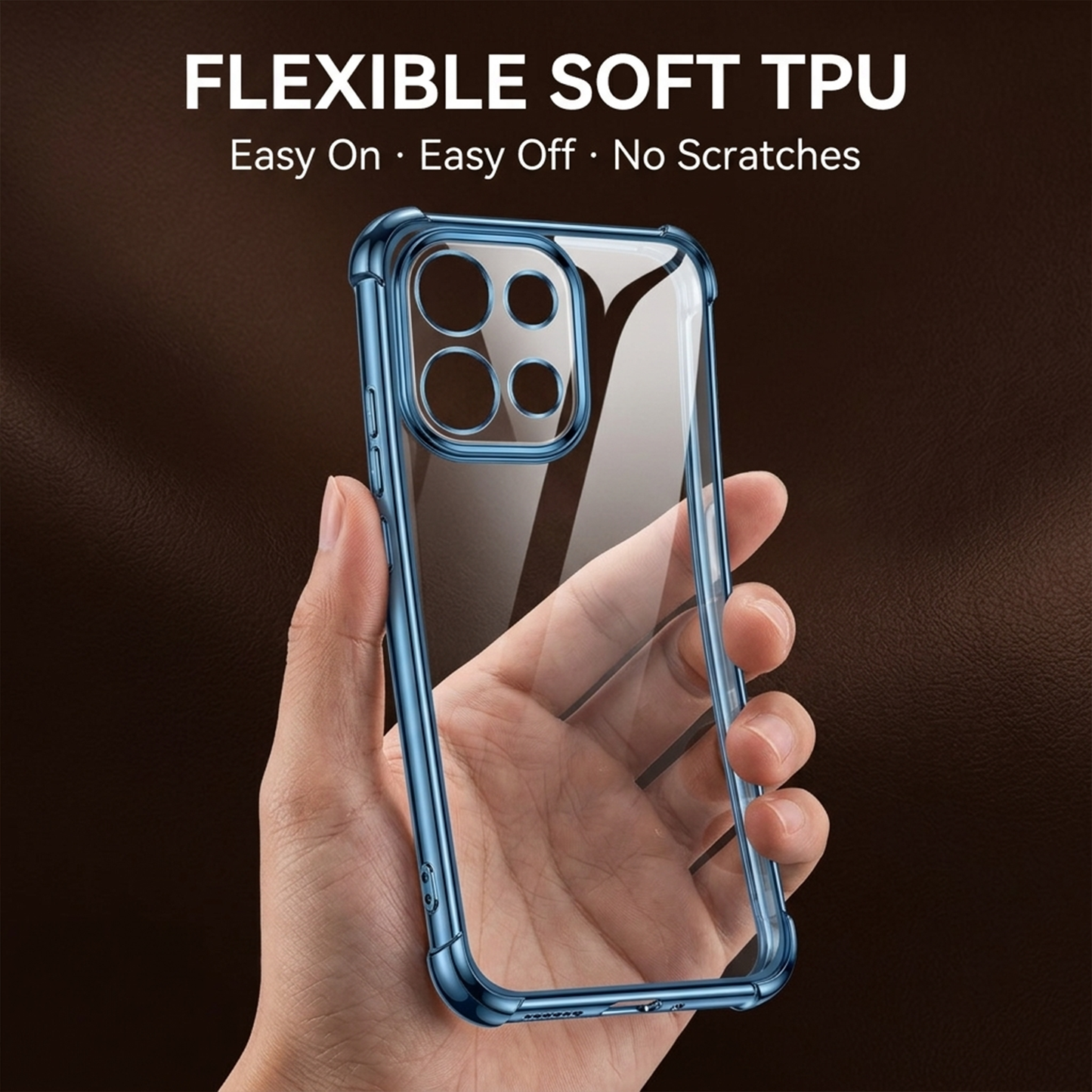 Motorola Edge 50 Neo 5G Anti-Yellow Electroplating Transparent Airbags Case