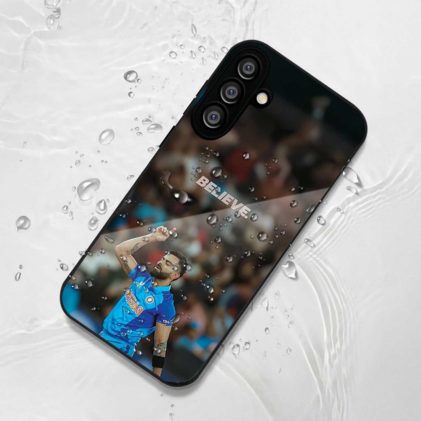 Samsung Galaxy A56 Premium Acrylic Shockproof Glass Back Case (Virat Kohli)