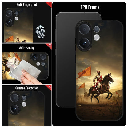 Vivo V60 5G Premium Acrylic Shockproof Glass Back Case ( Battle Glory)