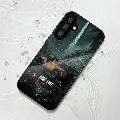 Samsung Galaxy A56 Premium Acrylic Shockproof Glass Back Case (Jeep Case)