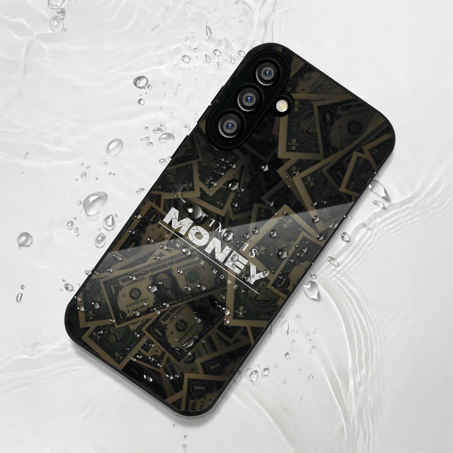 Samsung Galaxy A36 5G Premium Acrylic Shockproof Glass Back Case (Time Is Money)