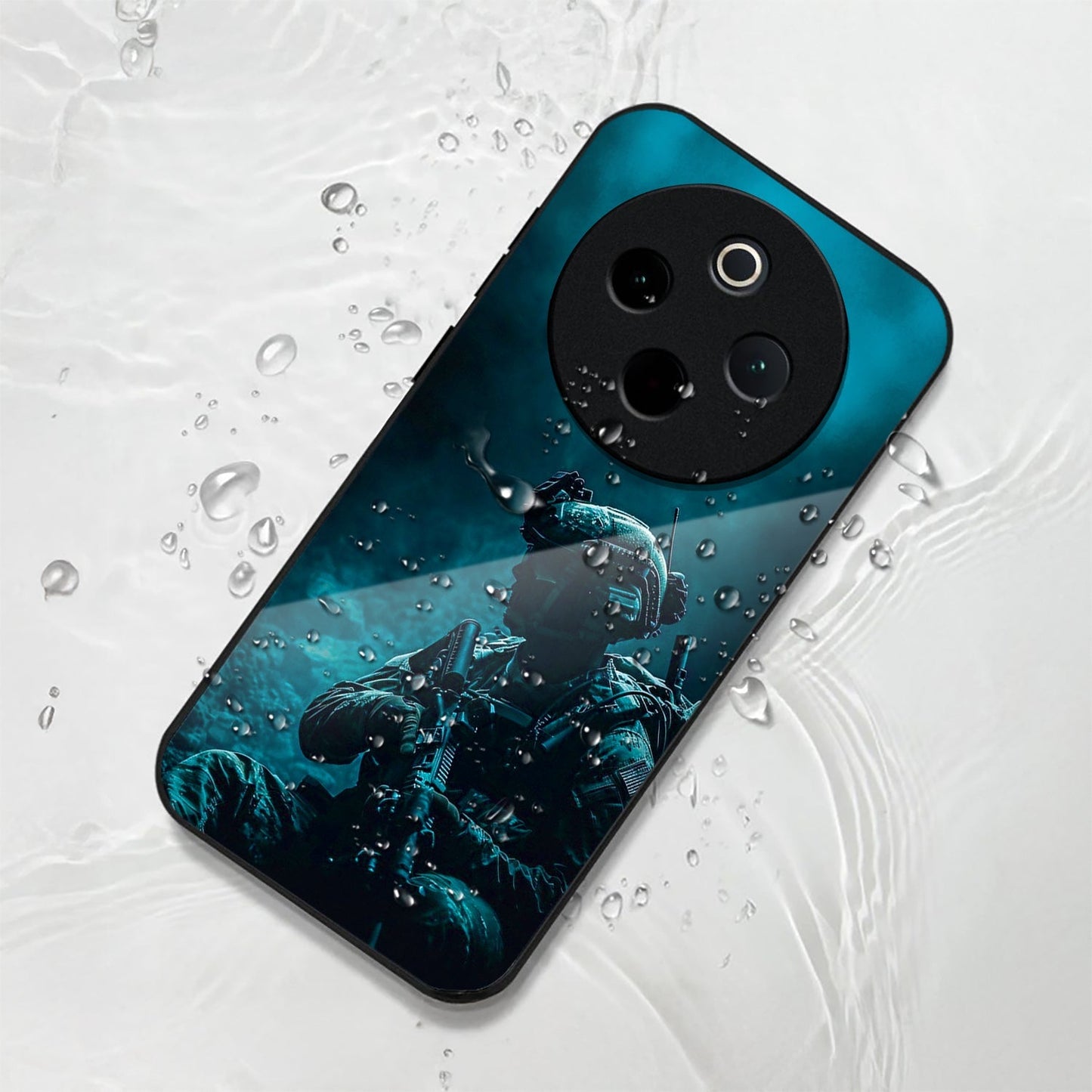 Vivo T4 5G Premium Acrylic Shockproof Glass Back Case (Soldier Case)