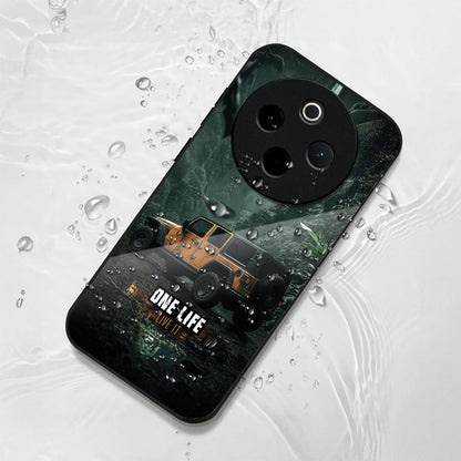 Vivo T4 5G Premium Acrylic Shockproof Glass Back Case (Jeep Case)