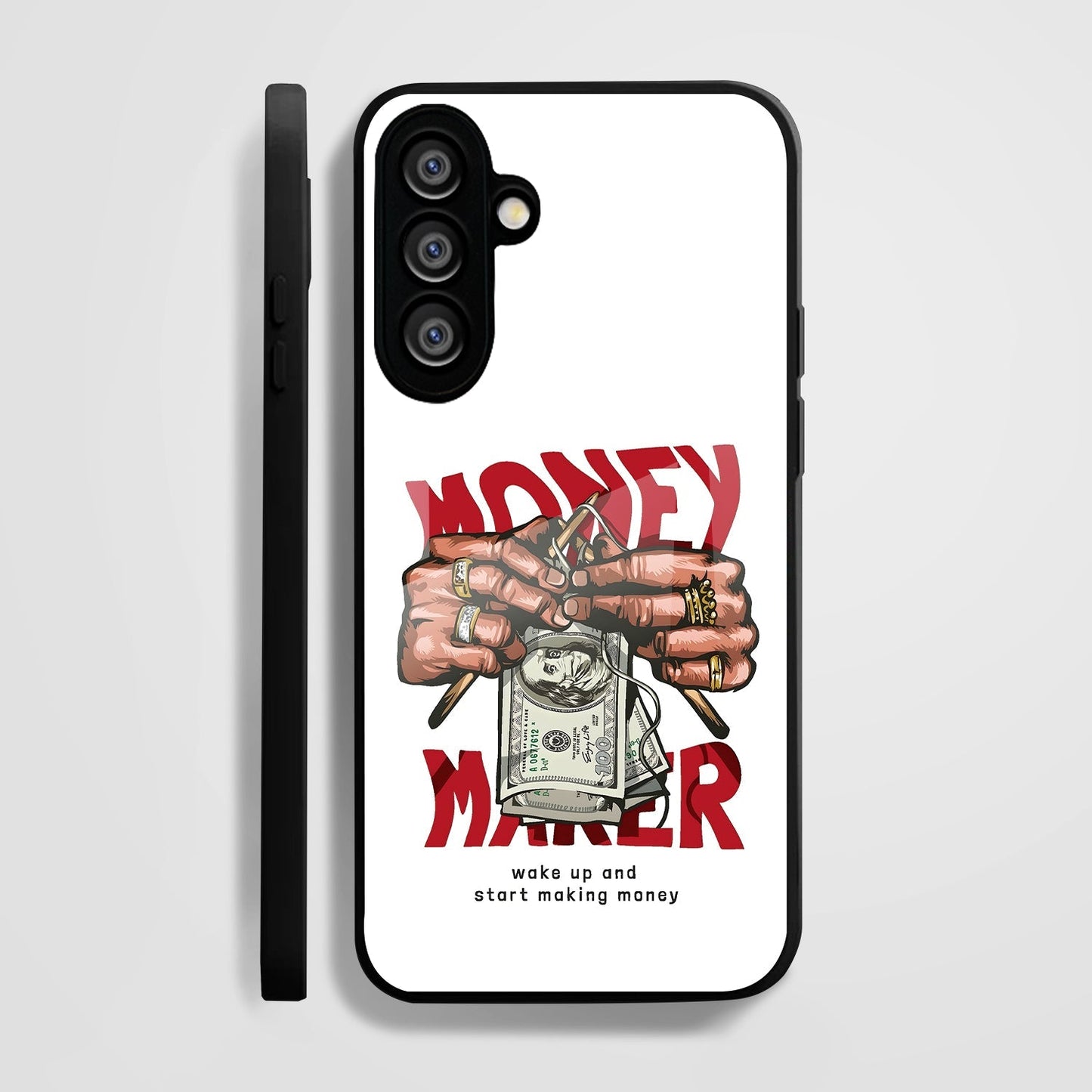 Samsung Galaxy A56 Premium Acrylic Shockproof Glass Back Case (Money maker)