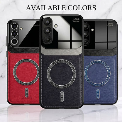 Samsung Galaxy A36 5G Premium Magsafe Magnetic Leather Lens Protective Case