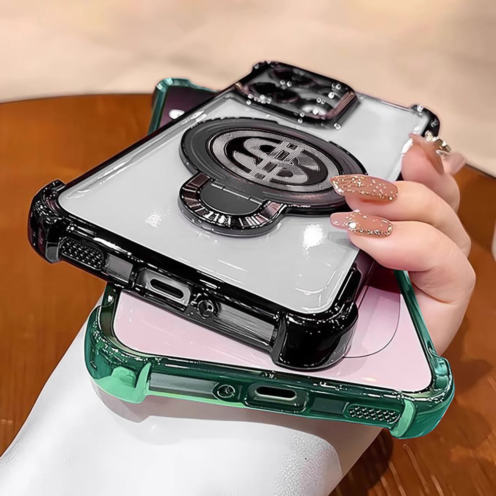 Oppo Reno14 5G Four Corner Airbags 100% Original Astro Money Magnet Rotating Dollar Case (Buy 1 Get 1 Surprise Cover)