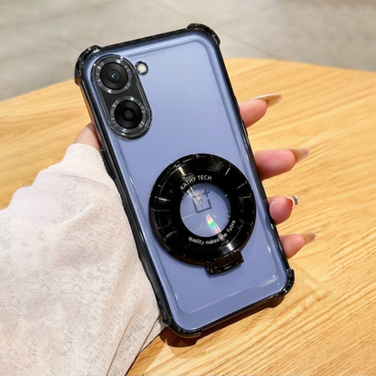 OnePlus Nord CE5 5G Original Luxury Magnifier Ring Stand Shockproof Airbags Corner Case