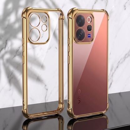 Vivo V70 5G Anti-Yellow Electroplating Transparent Airbags Case