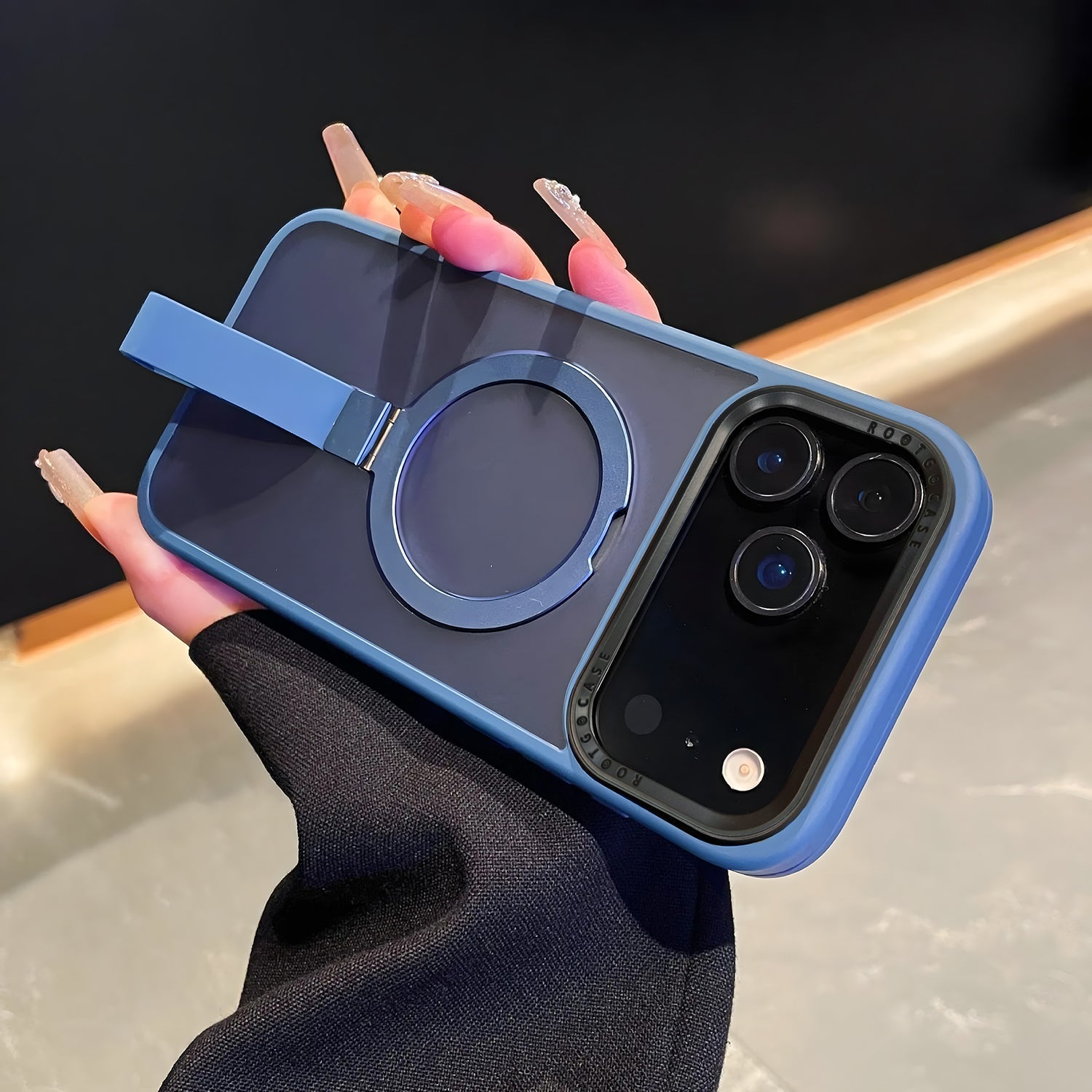 iPhone 17 Pro and Pro Max matte case with kickstand