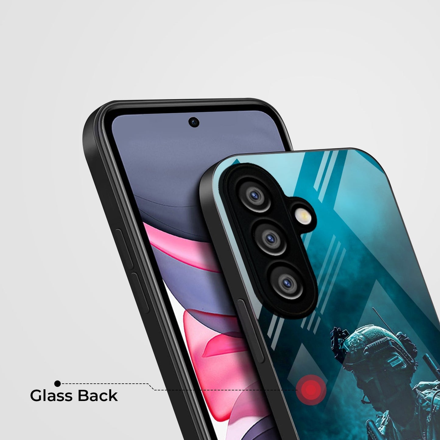 Samsung Galaxy A56 Premium Acrylic Shockproof Glass Back Case (Soldier Case)