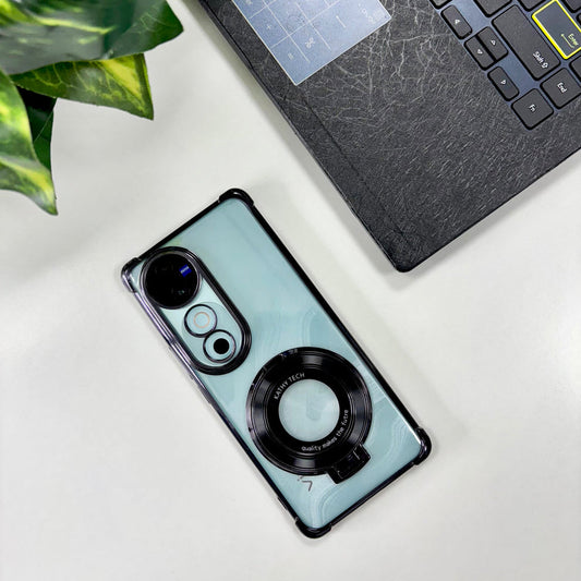 Vivo V40 5G Original Luxury Magnifier Ring Stand Shockproof Airbags Corner Case