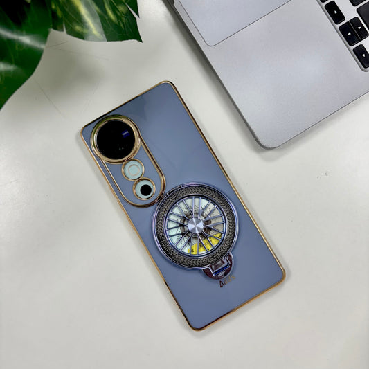 Vivo V40 Pro 5G Best Selling Stress Buster Wheel Silicone Scratch Resistant Back Case