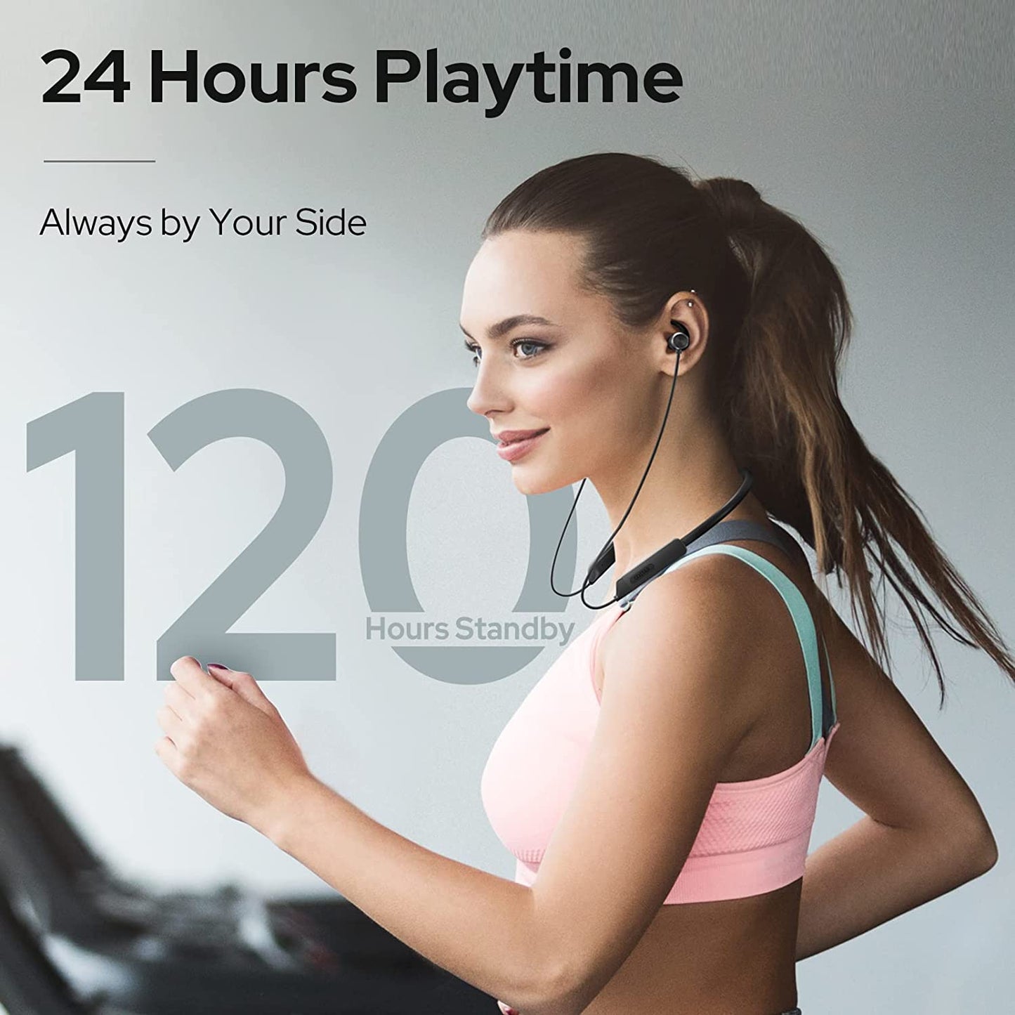 Wireless Neck Band With Soft Earbuds (HP02)