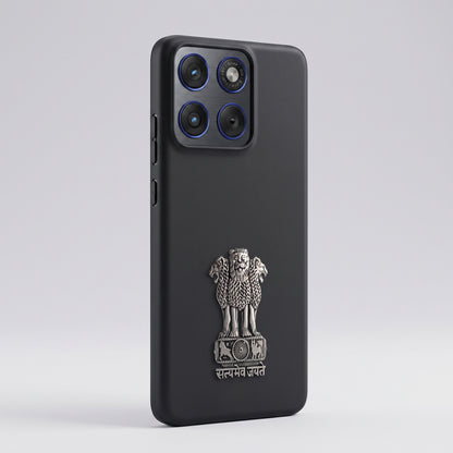 Motorola Edge 60 Pro 5G Compatible Satyamev Jayate 3D Metal Emblem Sticker