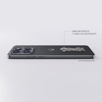 Motorola Edge 60 Pro 5G Compatible Satyamev Jayate 3D Metal Emblem Sticker