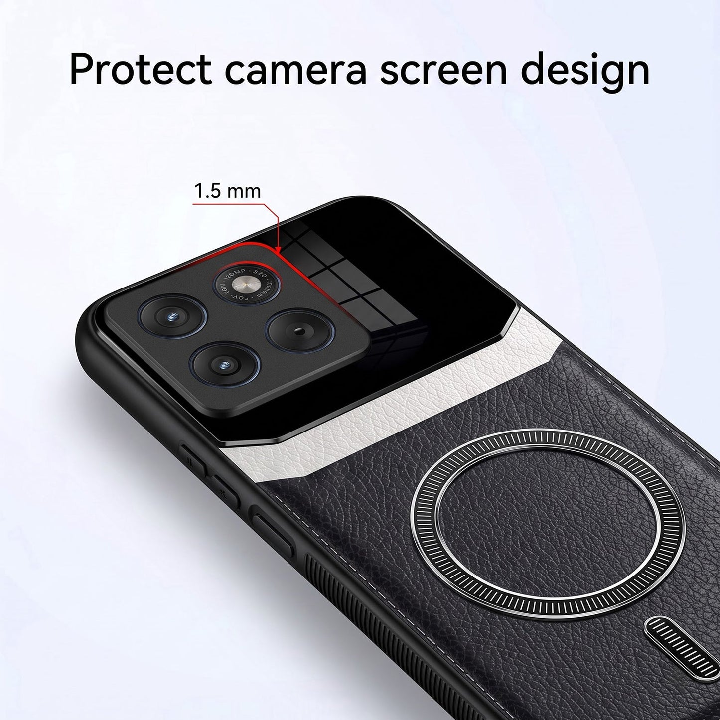 Motorola Edge 70 Fusion 5G Premium Magsafe Magnetic Leather Lens Protective Case