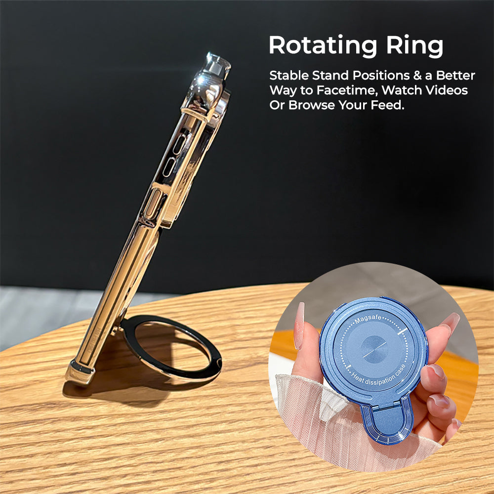 Nothing Phone 3a 5G Luxury Four Corner Invincible Bracket Ring Stand Case