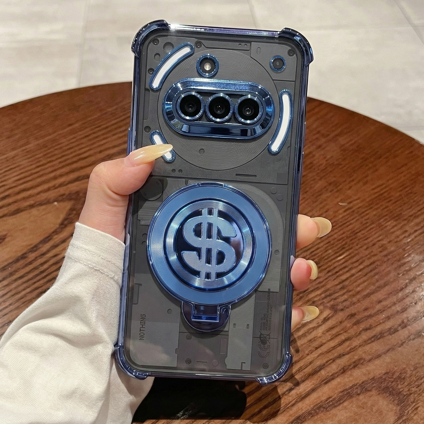 Nothing Phone 3a 5G Four Corner Airbags 100% Original Astro Money Magnet Rotating Dollar Case