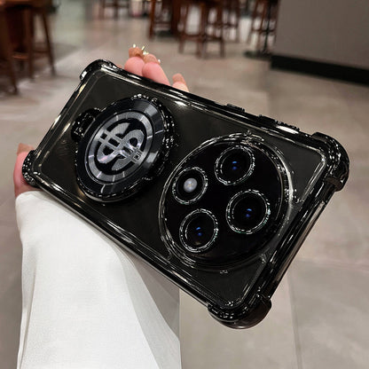 Black OPPO F27 PRO case with camera lens protector